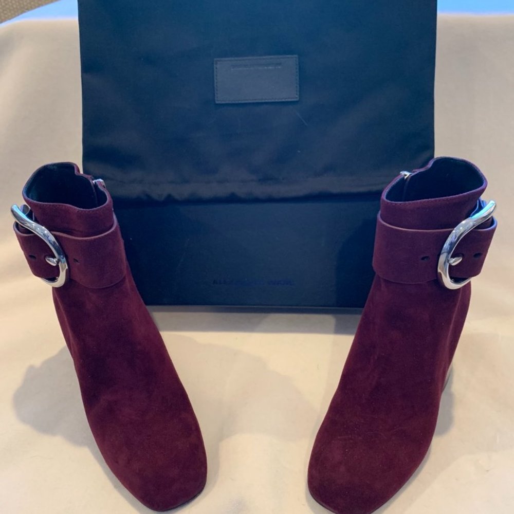 ALEXANDER WANG Women's Suede Boots--COLOR: Oxblood--Size 36.5 (6.5)